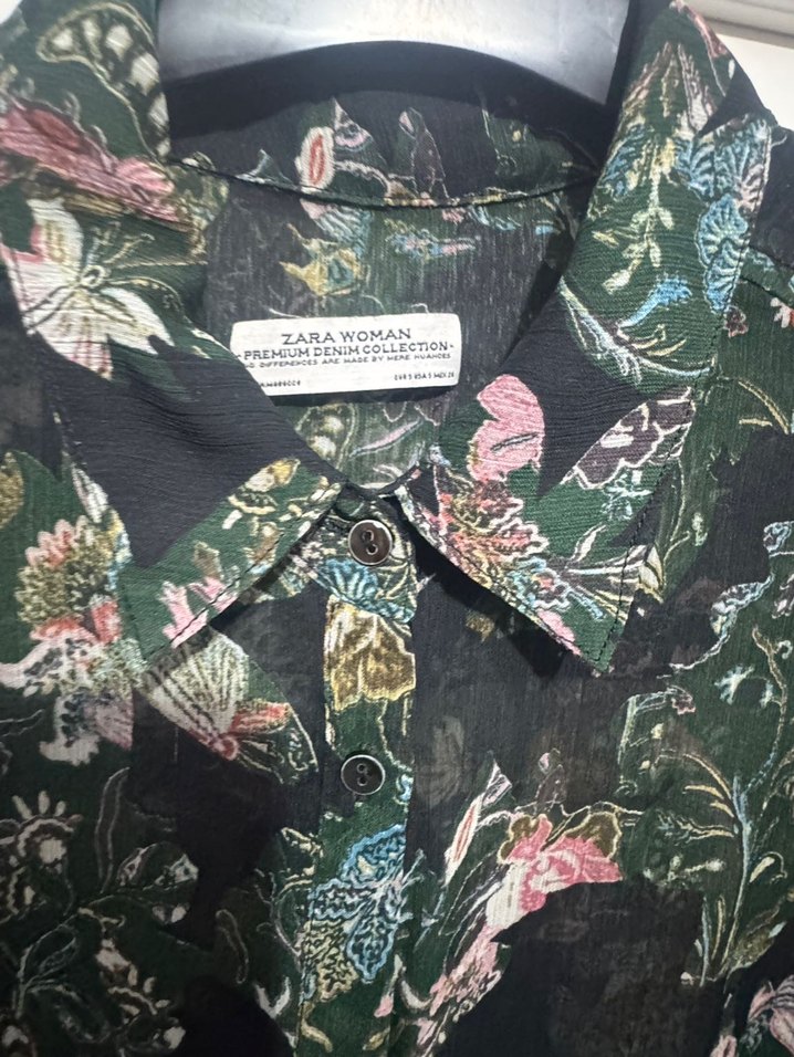 Zara Çiçek Desenli Uzun Kollu Bohem Elbise - Görsel 2