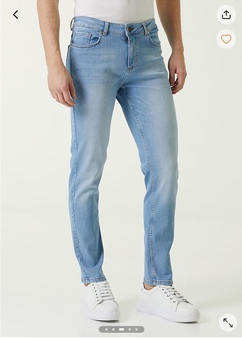 Erkek Açık Mavi Regular Fit Denim Jean - Görsel 3