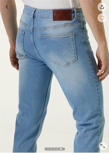 Erkek Açık Mavi Regular Fit Denim Jean - Görsel 5