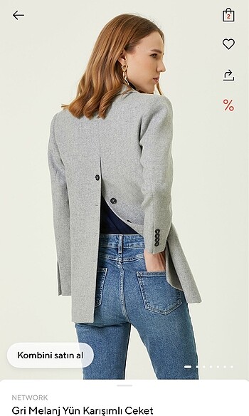 Network yünlü blazer ceket