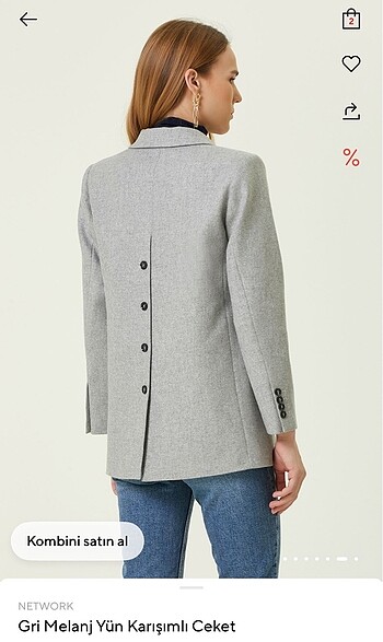 Network Network yünlü blazer ceket