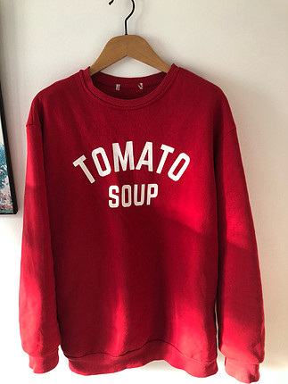 Tomato Soup Sweat Zara Sweatshirt %20 İndirimli - Gardrops