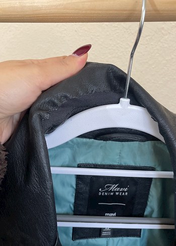 Siyah Deri Biker Ceket - Görsel 2