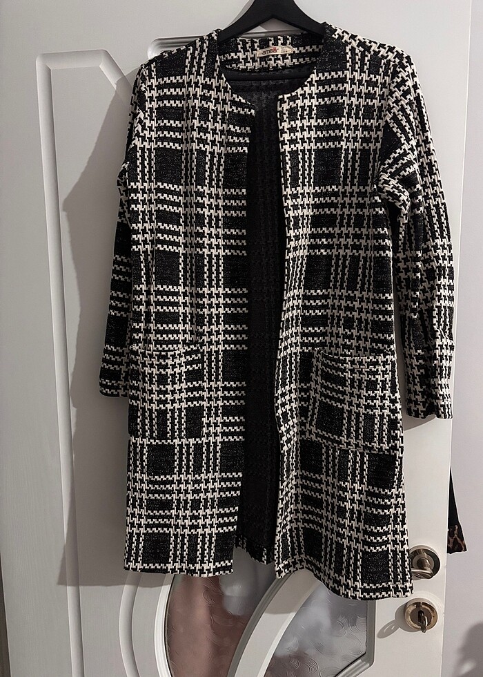 Kaz ayak desenli ceket - Görsel 4