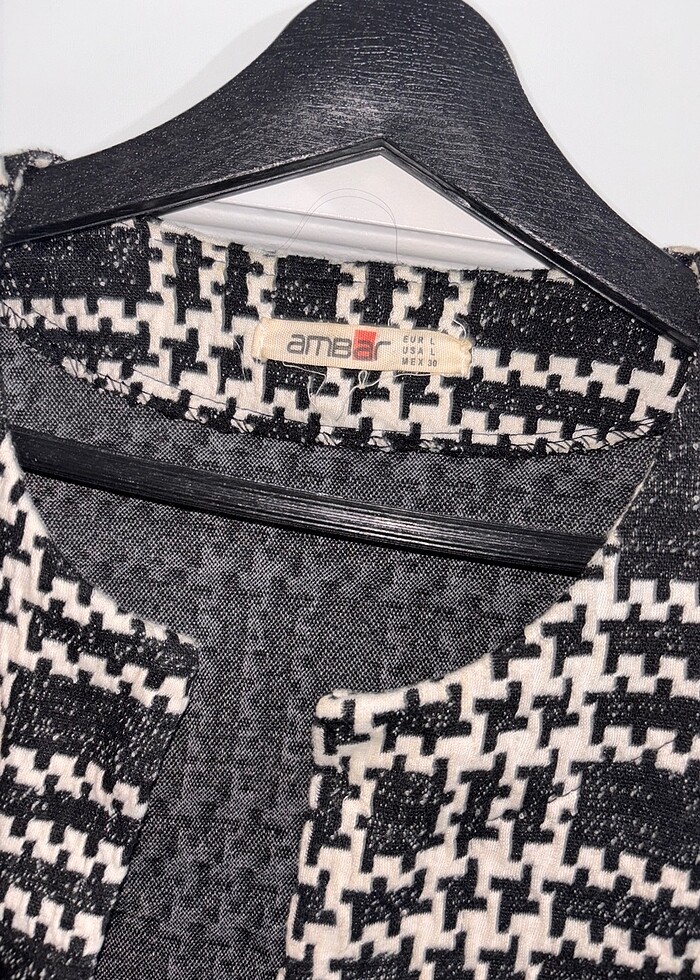 Kaz ayak desenli ceket - Görsel 3