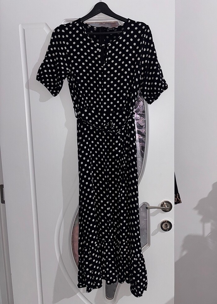 Puantiyeli elbise - Görsel 4