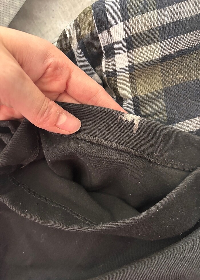 Siyah kumaş şort - Görsel 4