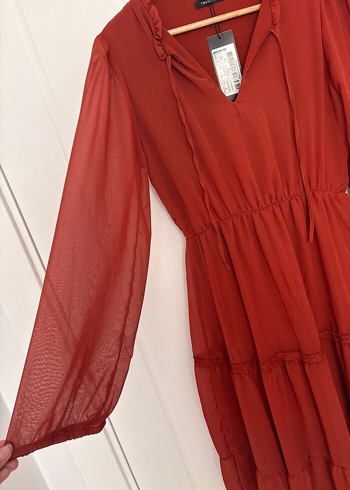 Trendyolmilla Şifon elbise - Görsel 3