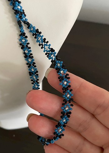 Erkek Mavi Minimalist Gözlük Zinciri - Görsel 2