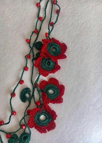 Beden Uzun Boncuklu Nakışlı Bohem Kolye
