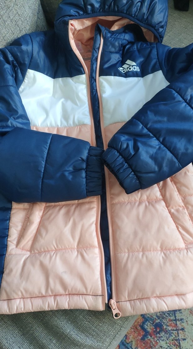 Kız-erkek  Çocuk Lacivert-Pembe Adidas Mont 9-10 yaş. - Görsel 3