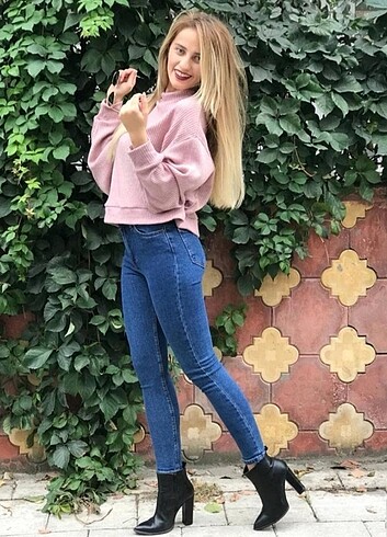 Bershka triko kazak small -36 beden - Görsel 4