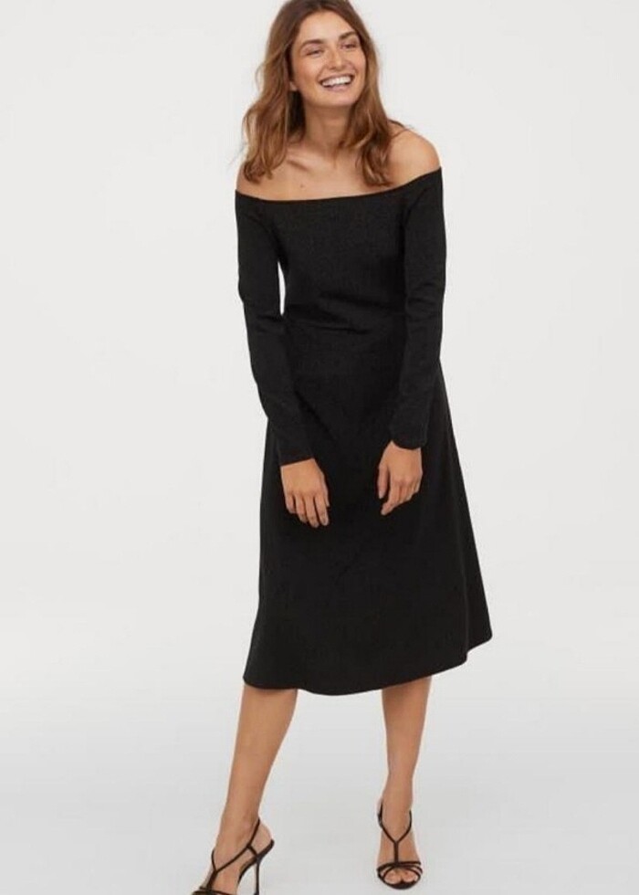 H&M simli elbise 34 beden xs - Görsel 2