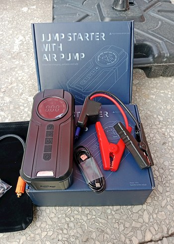 Akü Takviye Cihazı Şarjlı Kompresörlü - Görsel 2