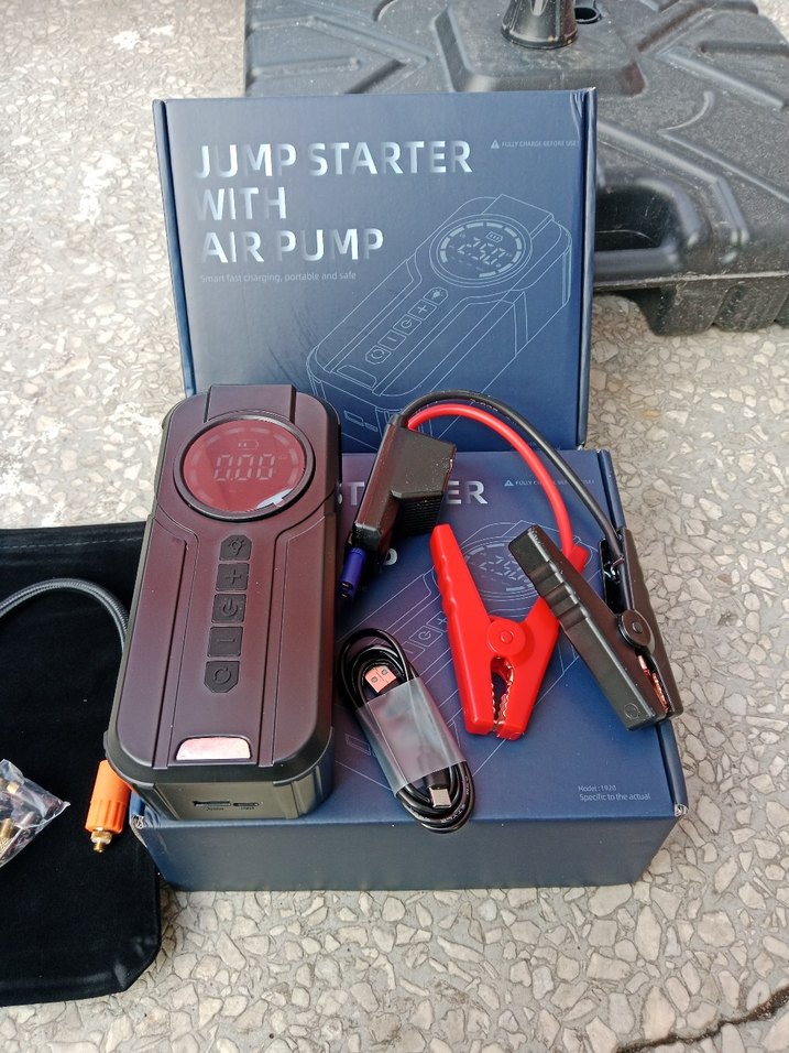 Akü Takviye Cihazı Şarjlı Kompresörlü - Görsel 2