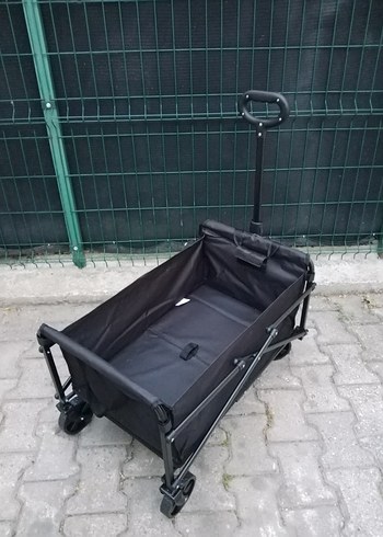 Katlanabilir Siyah Taşıma Arabası - Görsel 4