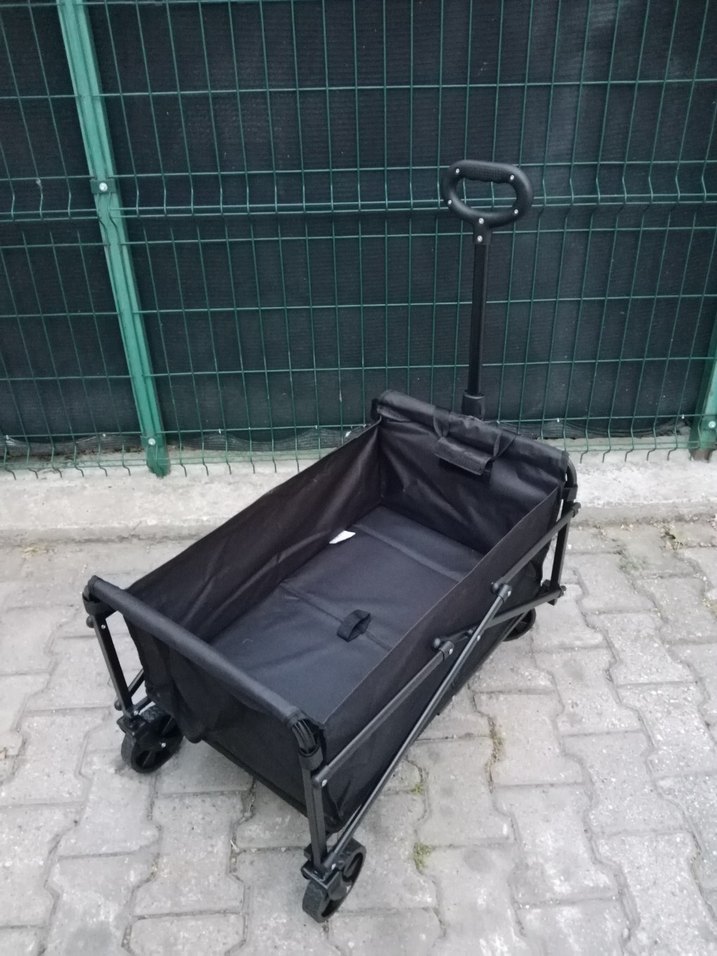 Katlanabilir Siyah Taşıma Arabası - Görsel 4