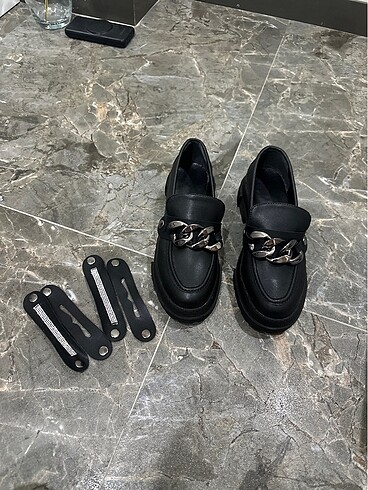 Kadın loafer siyah ayakkabı
