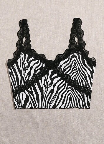 Shein zebra desen crop 