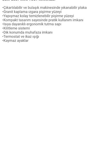 Diğer Beden Sinbo SSM-2587 2 Dilim Mini Tost Makinesi Siyah