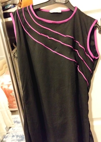 Siyah Mini Spor Takım, Kolsuz, Straplez - Görsel 2