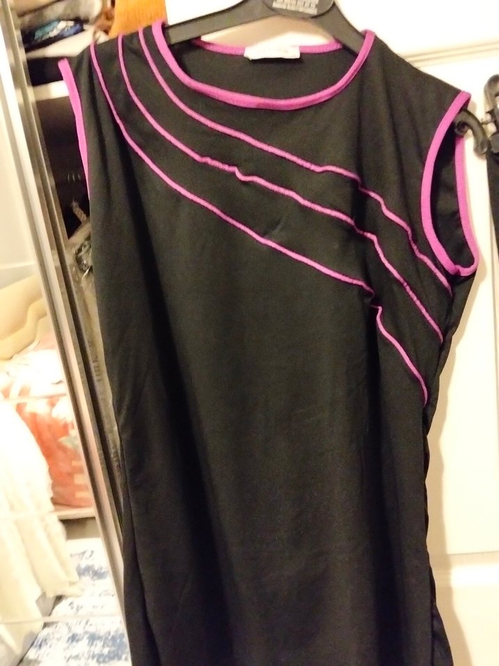 Siyah Mini Spor Takım, Kolsuz, Straplez - Görsel 2