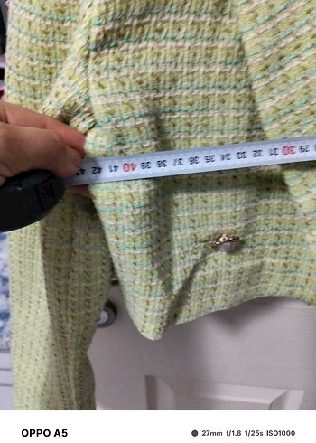 Düğmeli Yeşil Kadın Blazer Ceket - Görsel 4