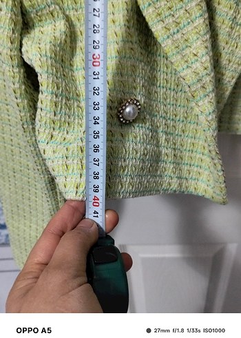 Düğmeli Yeşil Kadın Blazer Ceket - Görsel 5