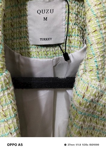 Düğmeli Yeşil Kadın Blazer Ceket - Görsel 7