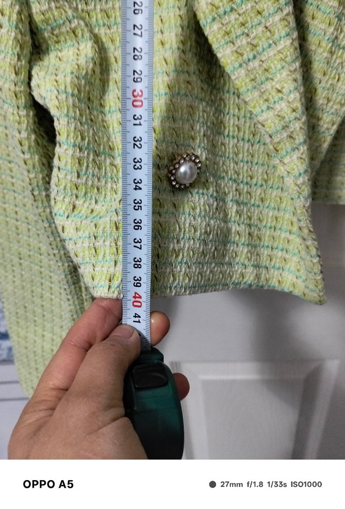 Düğmeli Yeşil Kadın Blazer Ceket - Görsel 5