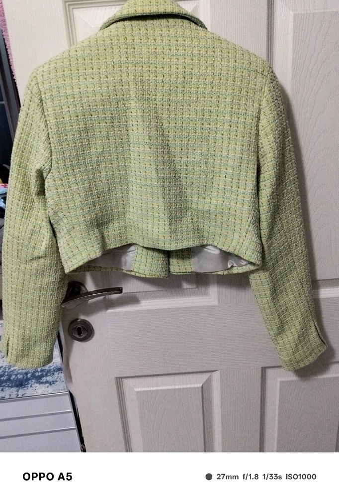 Düğmeli Yeşil Kadın Blazer Ceket - Görsel 3