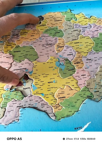 Çocuklar için renkli harita yapbozu - Görsel 6