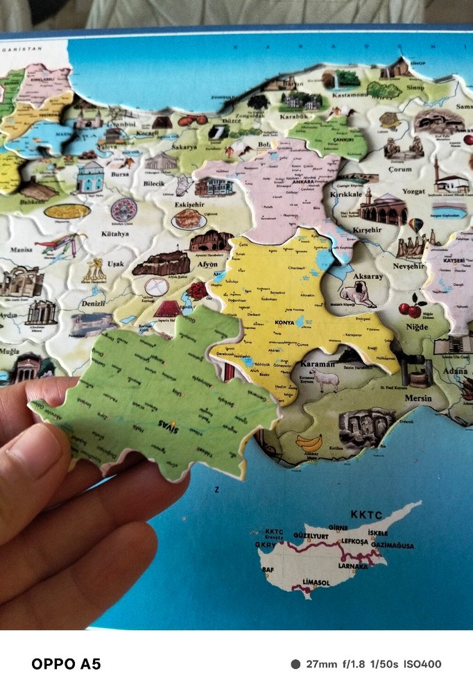 Çocuklar için renkli harita yapbozu - Görsel 2