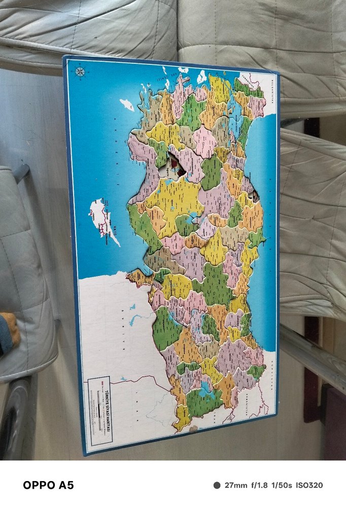 Çocuklar için renkli harita yapbozu - Görsel 5