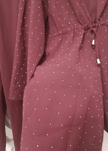 Bordo Uzun Kollu Salaş Kadın Takım - Görsel 4