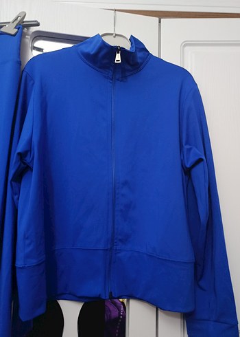 Mavi Fermuarlı Kadın Eşofman Takımı - Görsel 4