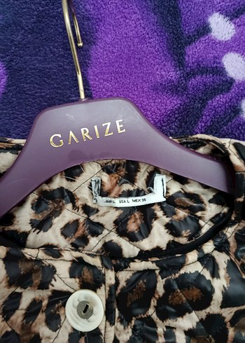 Kürklü Leopar Desenli Kadın Ceket - Görsel 6