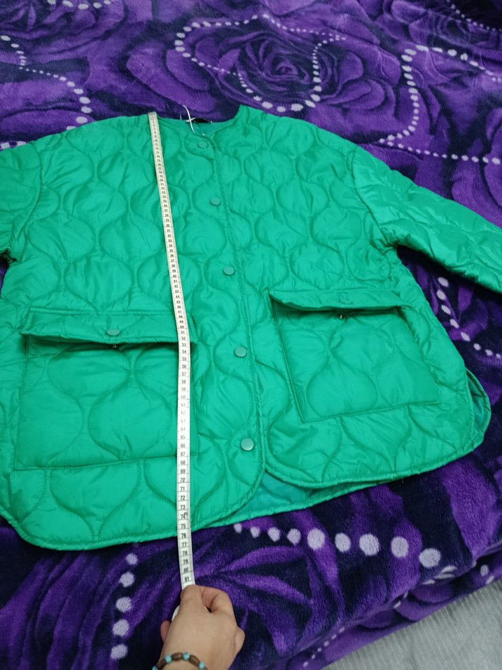 Düğmeli Yeşil Midi Kadın Mont - Görsel 4