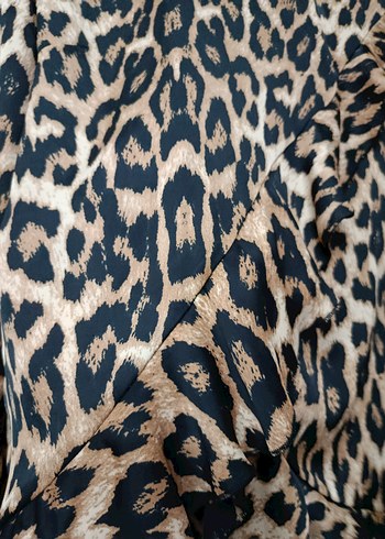Leopar Desenli Uzun Kollu Kadın Bluz - Görsel 7