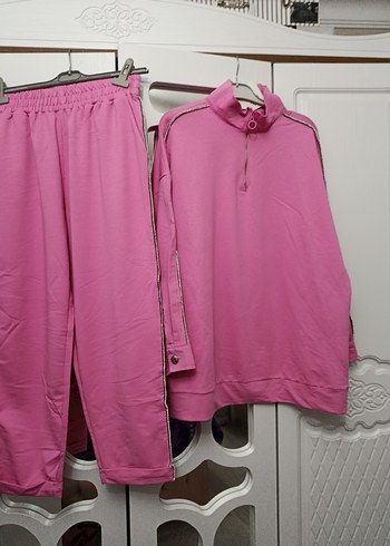Pembe Kadın Rahat Kesim Eşofman Takımı - Görsel 2