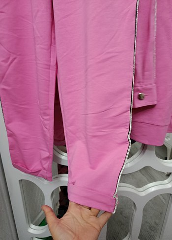 Pembe Kadın Rahat Kesim Eşofman Takımı - Görsel 4