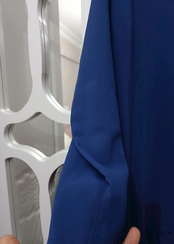 Uzun Lacivert Fırfırlı Tunik - Görsel 9