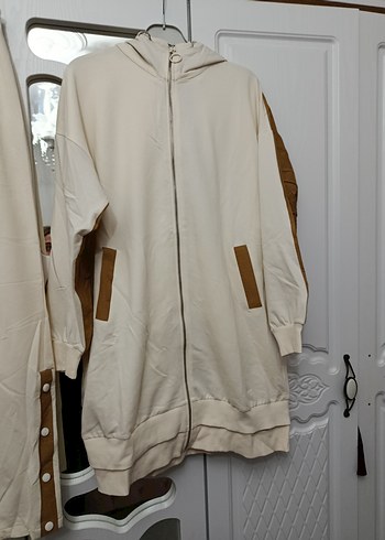 Düğmeli Beyaz Kadın Eşofman Takımı - Görsel 3