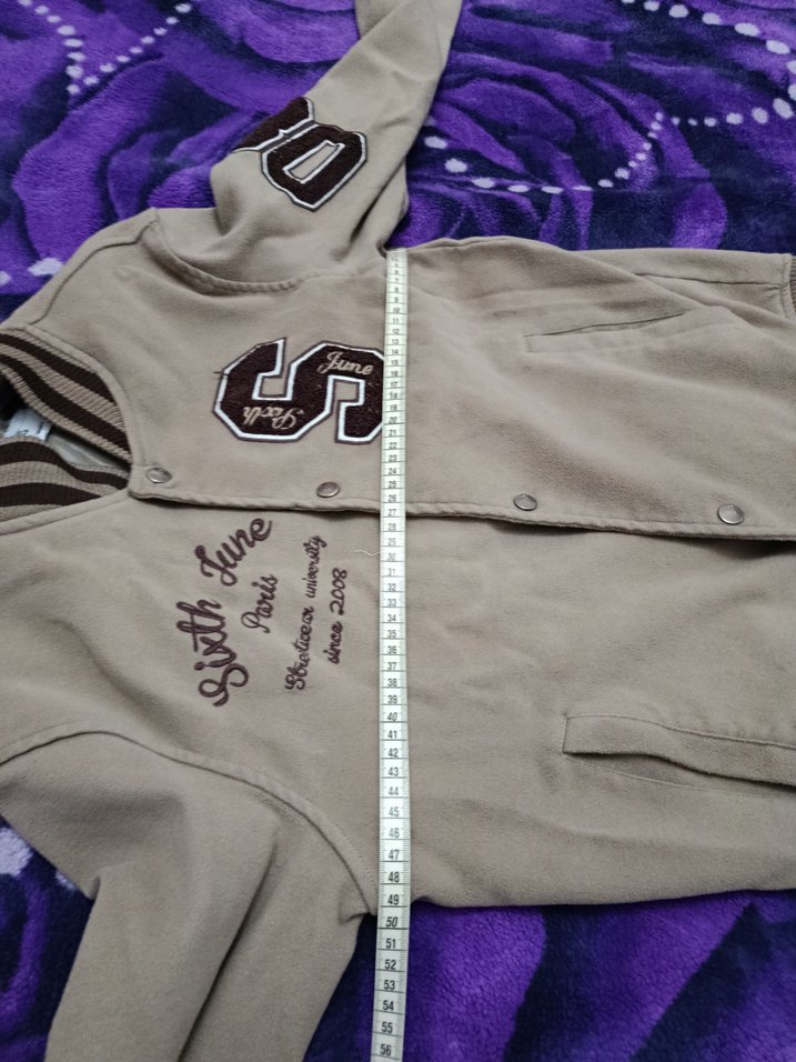 Bej Nakışlı Kadın Süet Ceket - Görsel 4