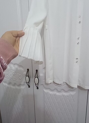 l Beden beyaz Renk Kadın tunik