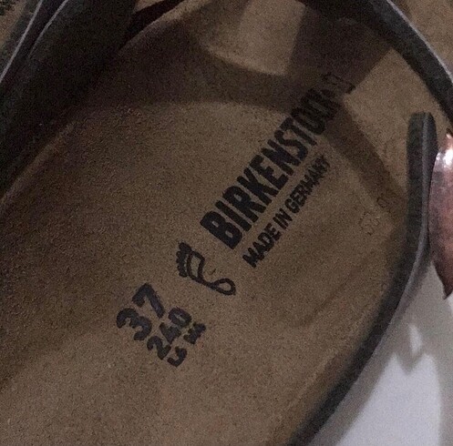 37 Beden kahverengi Renk Birkenstock Terlik