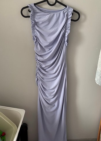 Volanlı midi elbise - Görsel 2