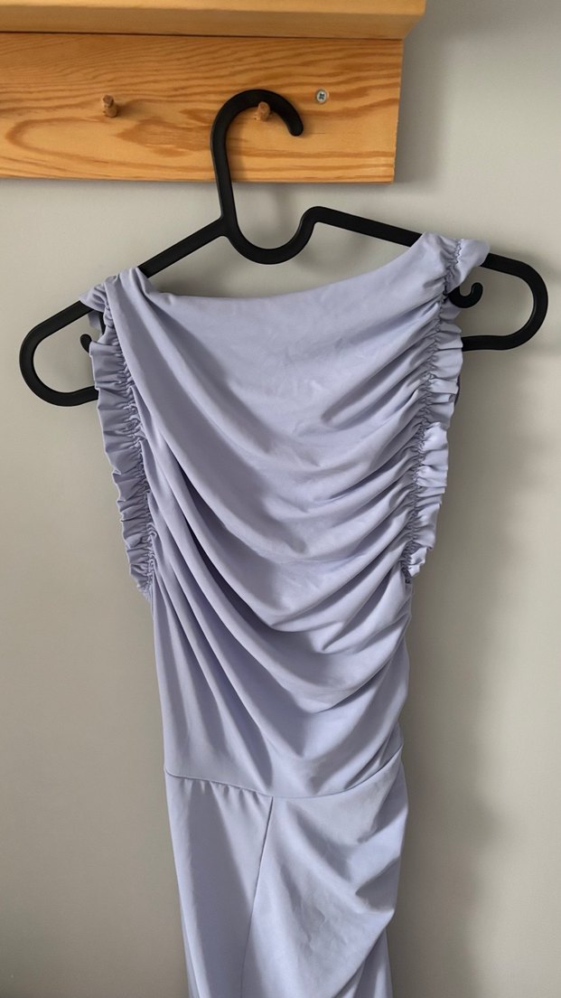 Volanlı midi elbise - Görsel 3