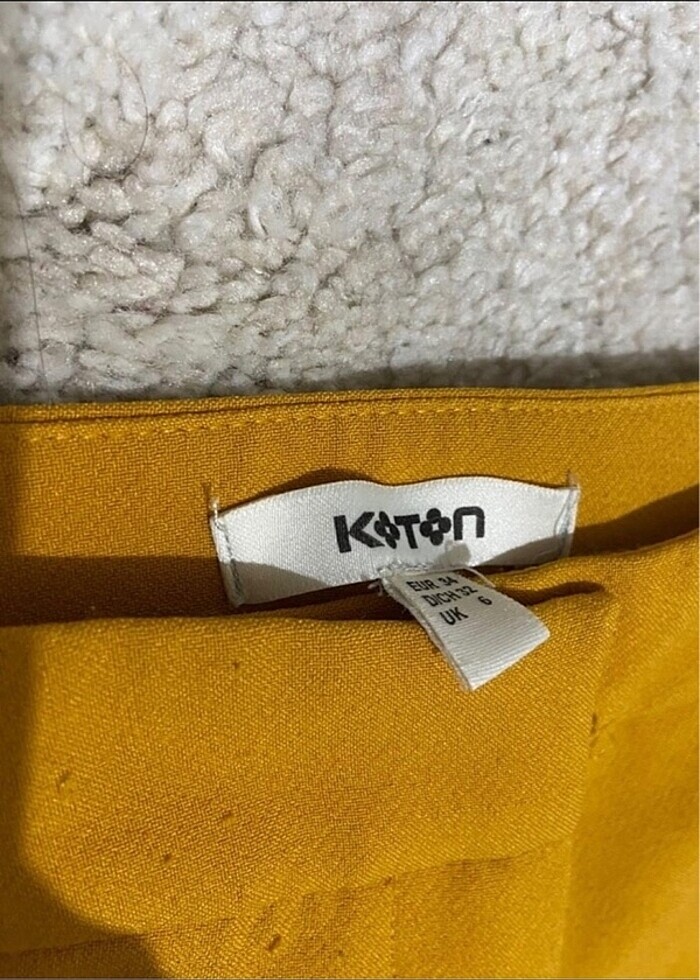 Hardal sarısı kısa pantolon - Görsel 2