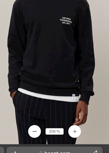 m Beden Siyah Baskılı Erkek Sweatshirt